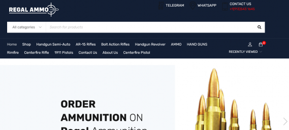Regal Ammunition-order Handguns,AR-15 
Rifles,Revolver,1911 Pistols.